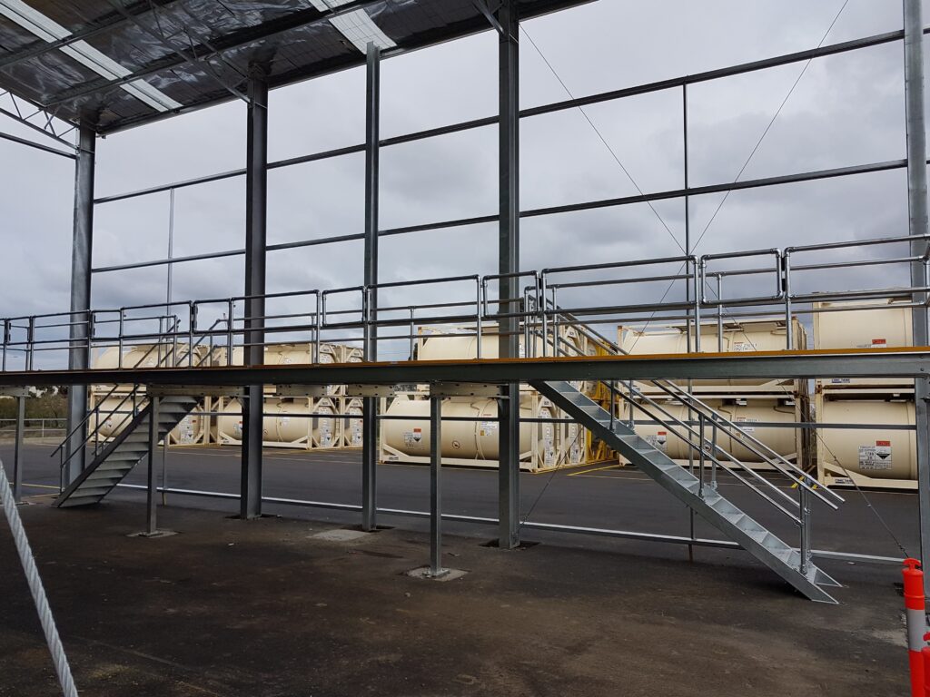 Mezzanine designed and installed for IXOM by Heighton