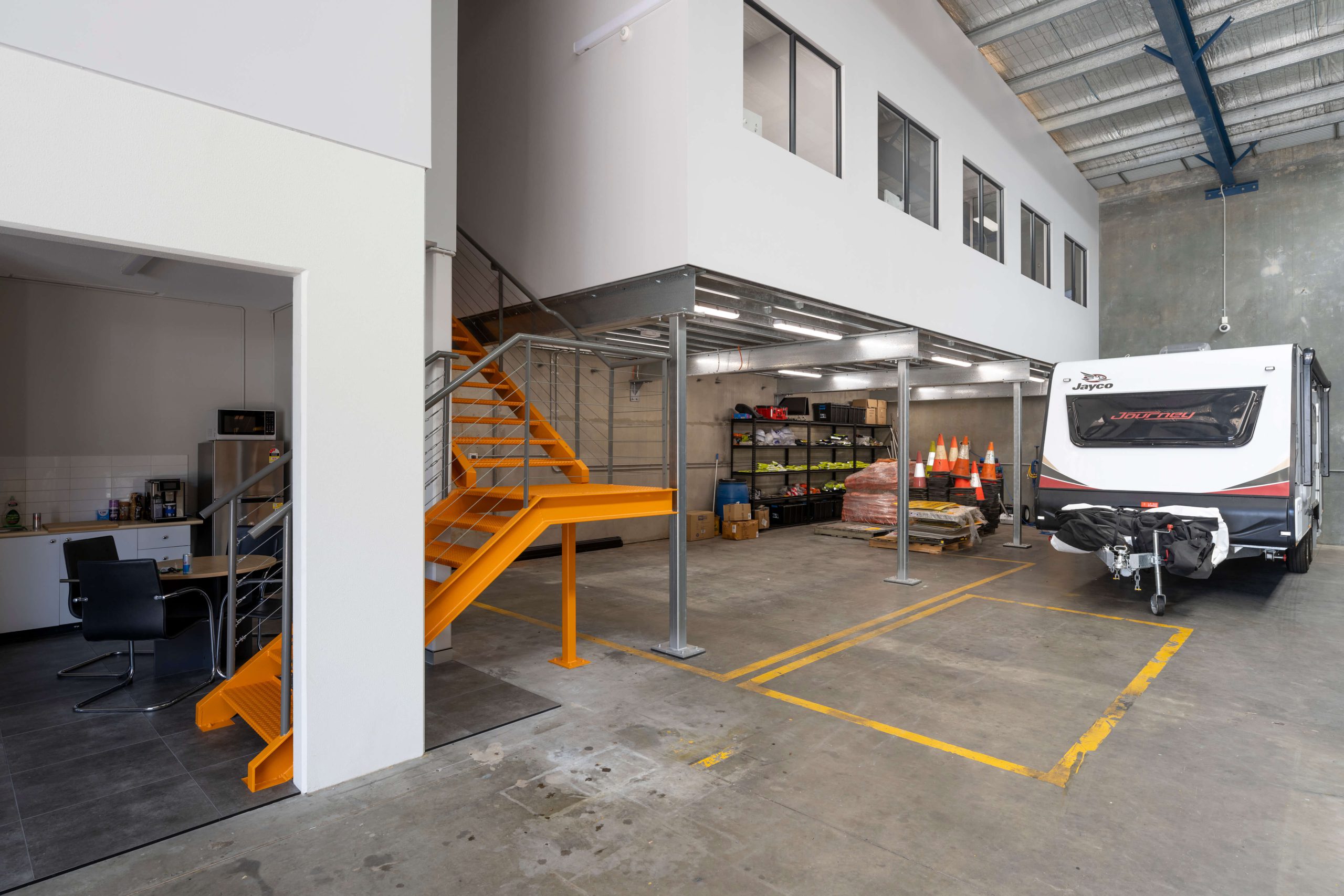 Mezzanine designed and installed for Direct Traffic by Heighton